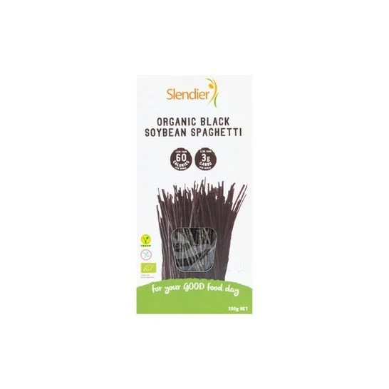 Slendier Spaghetti di Soia Neri Senza Glutine Vegan 200g