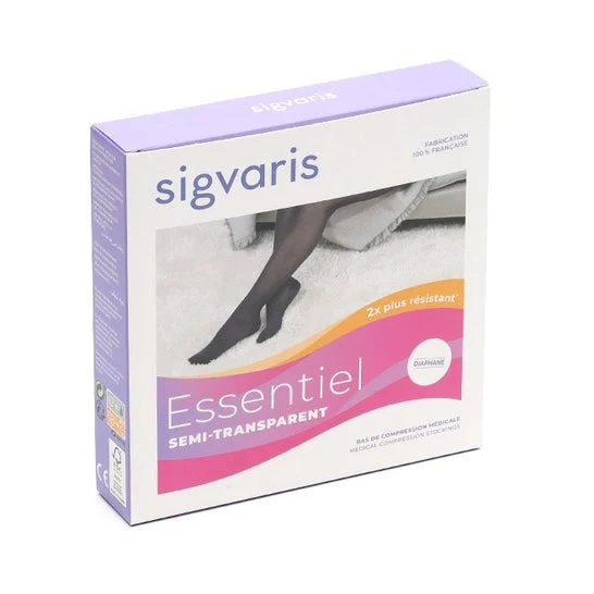 Sigvaris 2 Essentiel Calza Autofix Semi Transparen Ner MN 1 Paio