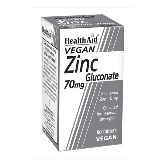 HealthAid Gluconato de Zinc 70mg 90comp