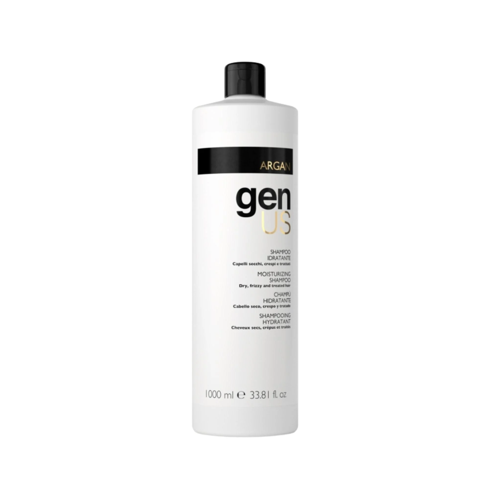 GenUs Argan Shampoo Idratante per Capelli Secchi e Crespi - 1000ml