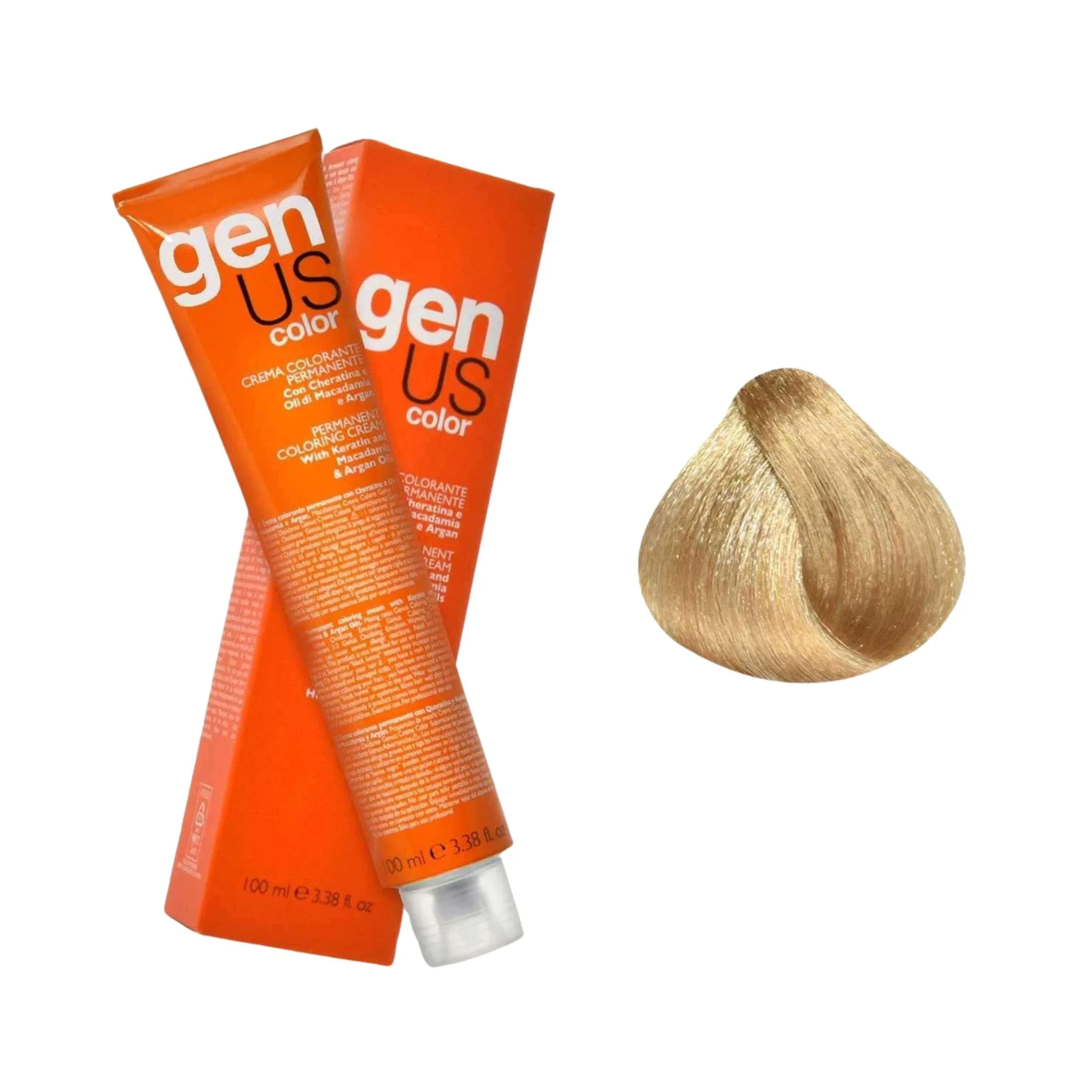 GenUs Color 10.13 Biondo Platino Cenere Dorato - Crema Colorante Permanente - 100ml