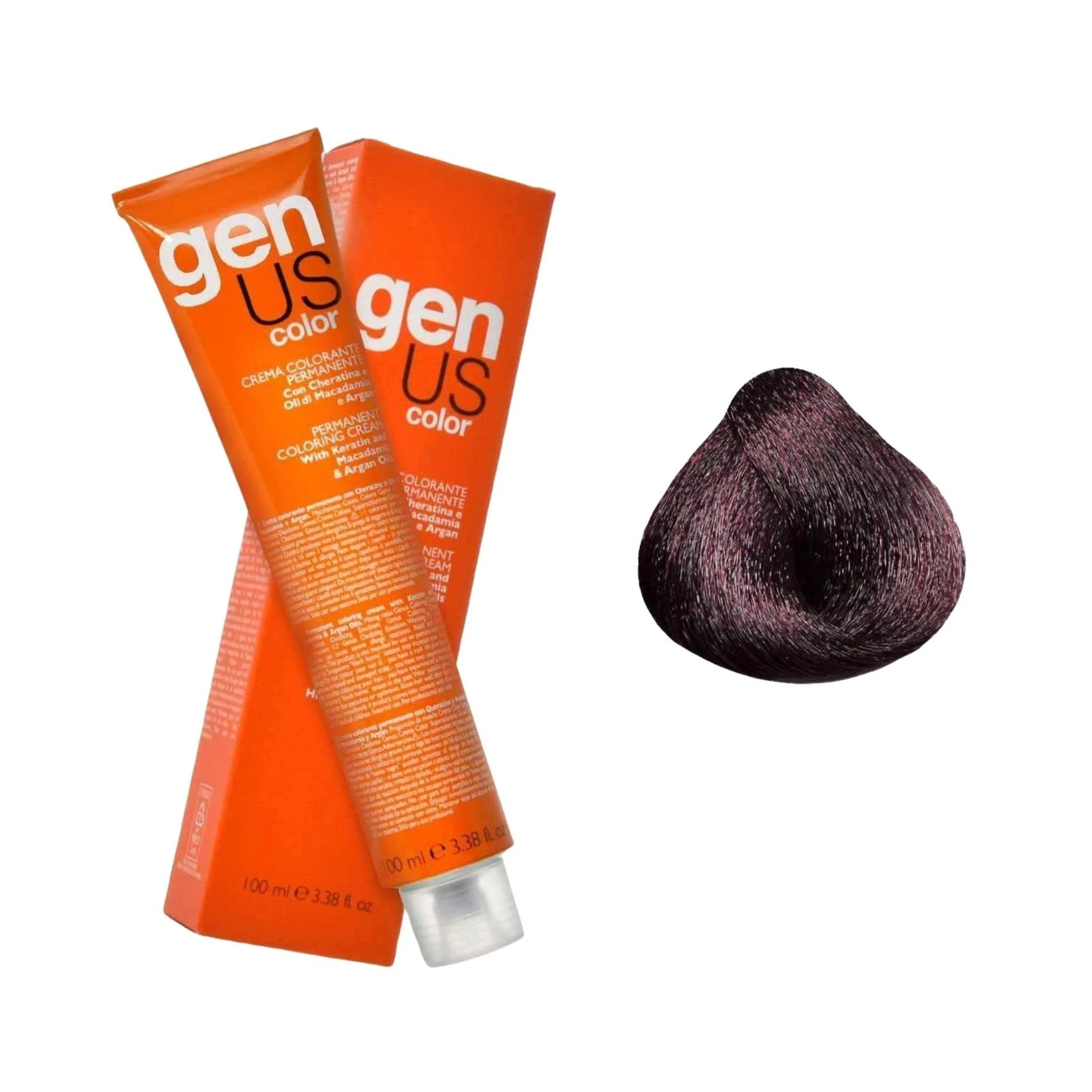 GenUs Color 5.5 Castano Chiaro Mogano - Crema Colorante Permanente - 100ml