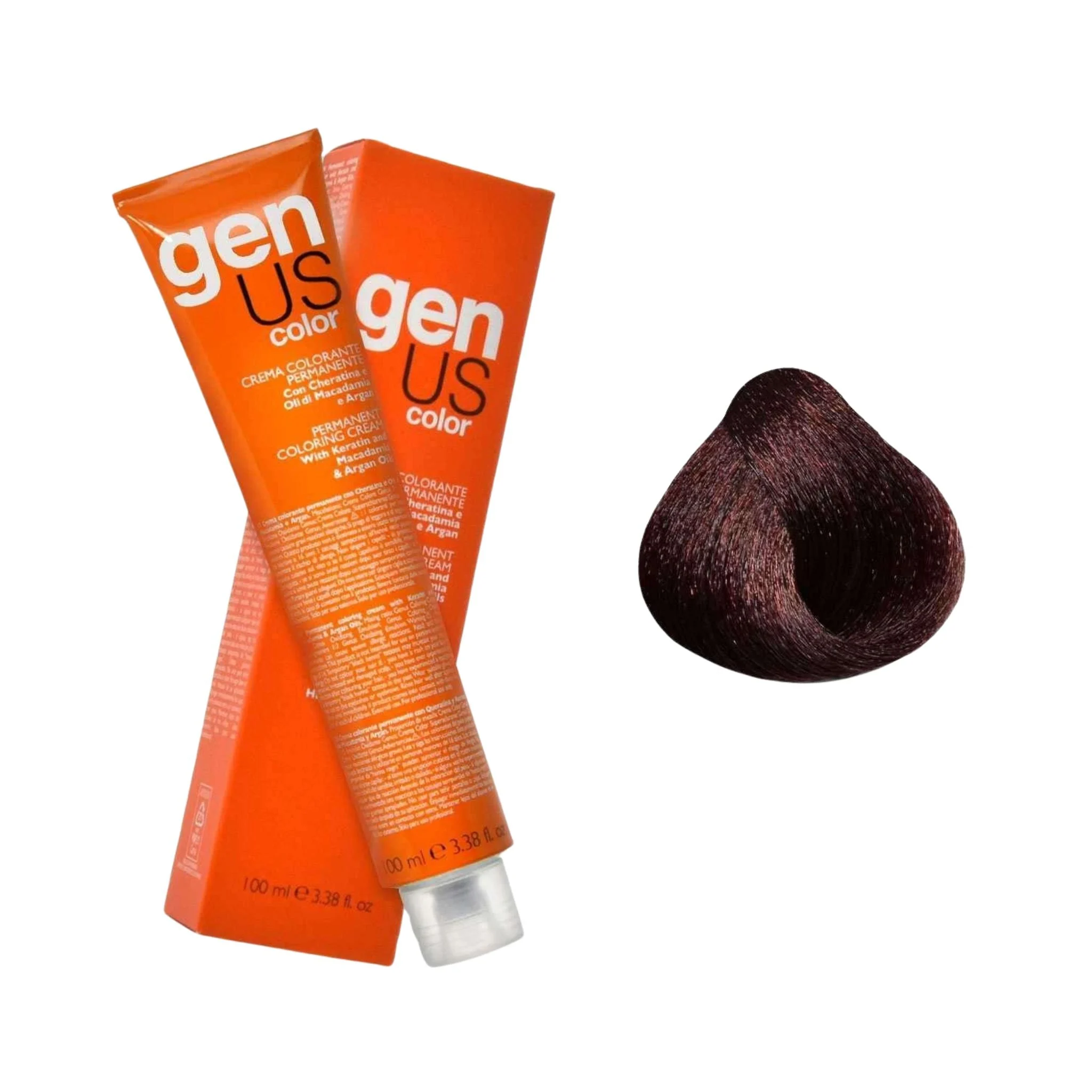 GenUs Color 5.6 Castano Chiaro Rosso - Crema Colorante Permanente - 100ml