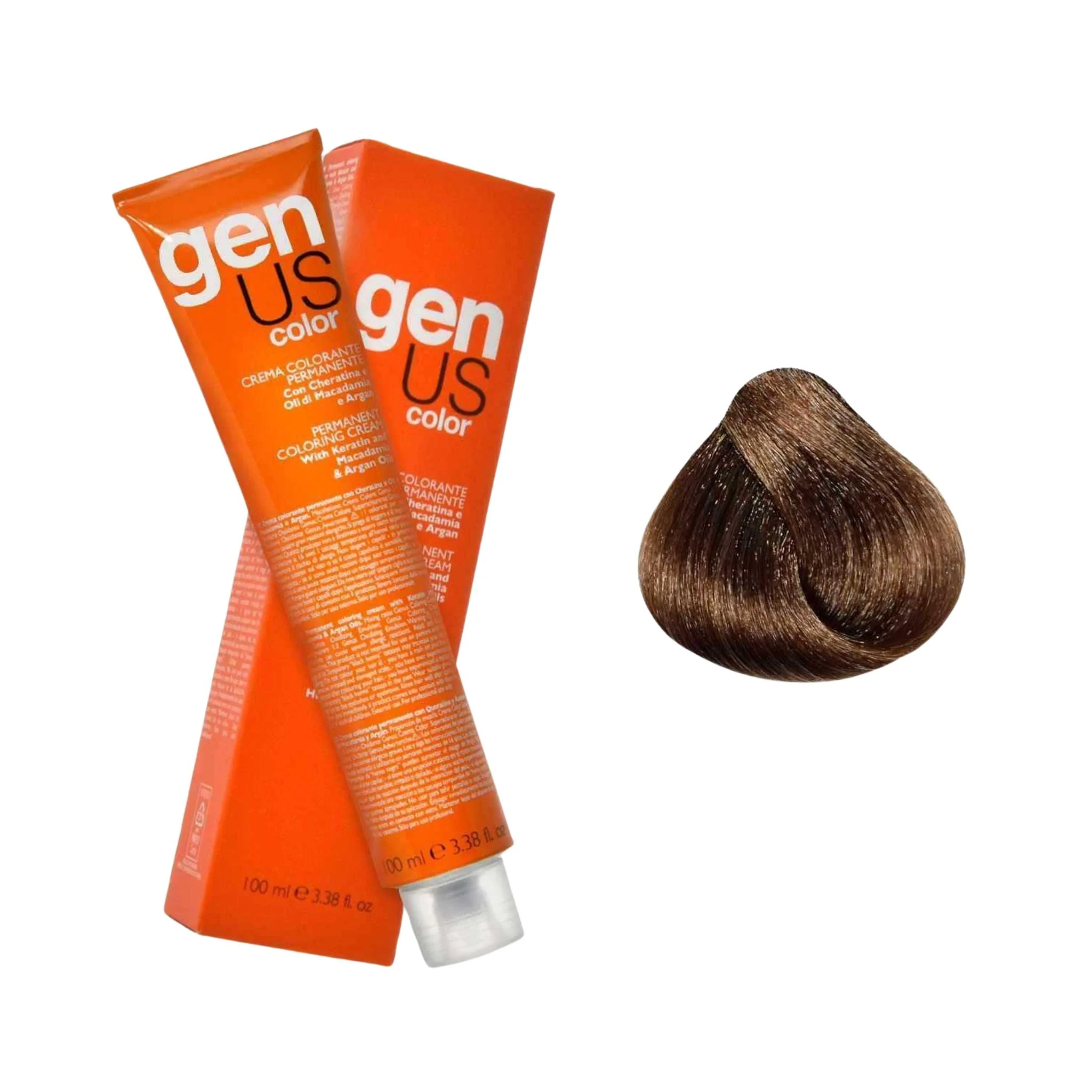 GenUs Color 8.01 Biondo Chiaro Naturale Freddo - Crema Colorante Permanente - 100ml