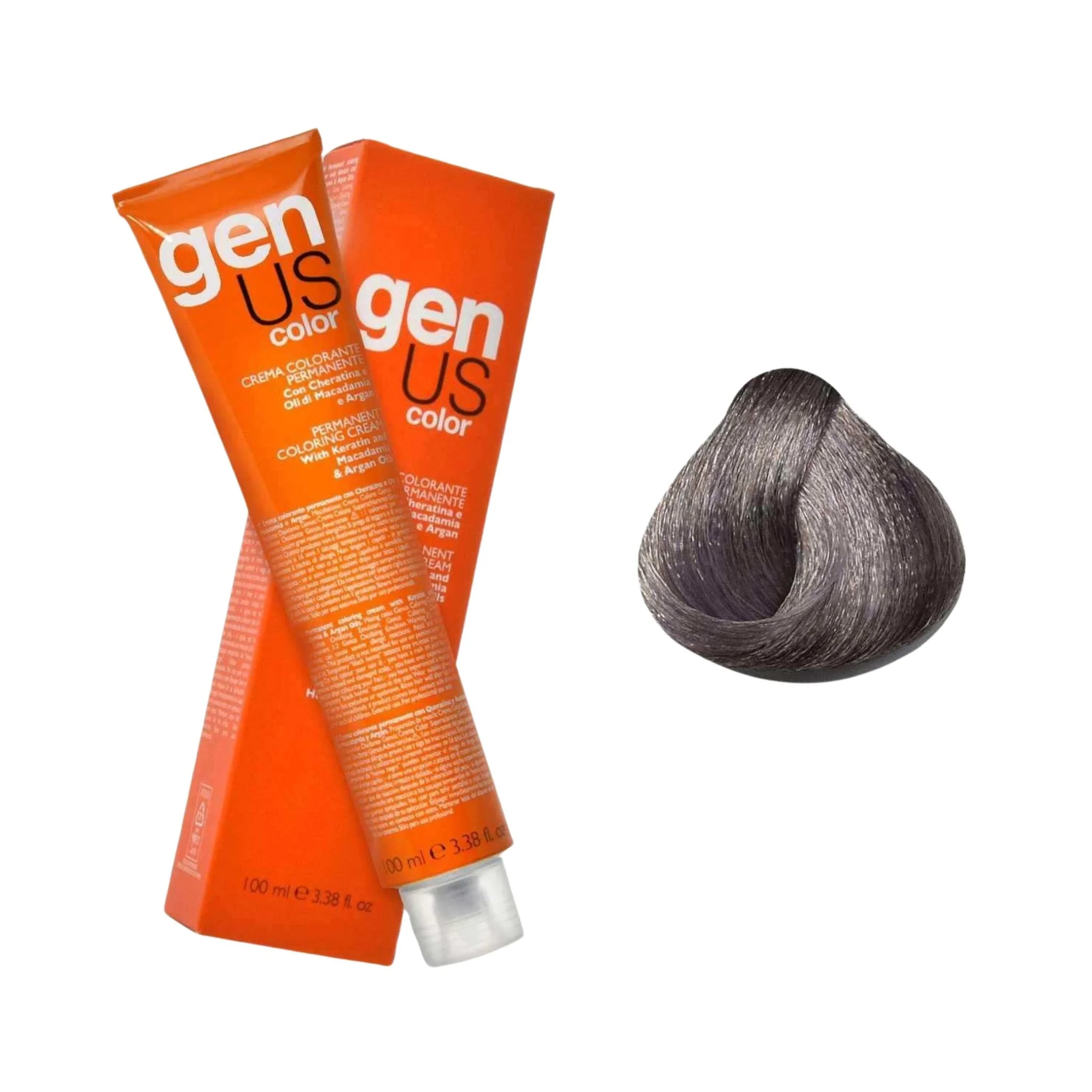 GenUs Color 8.21 Biondo Chiaro Cenere Irisé - Crema Colorante Permanente - 100ml