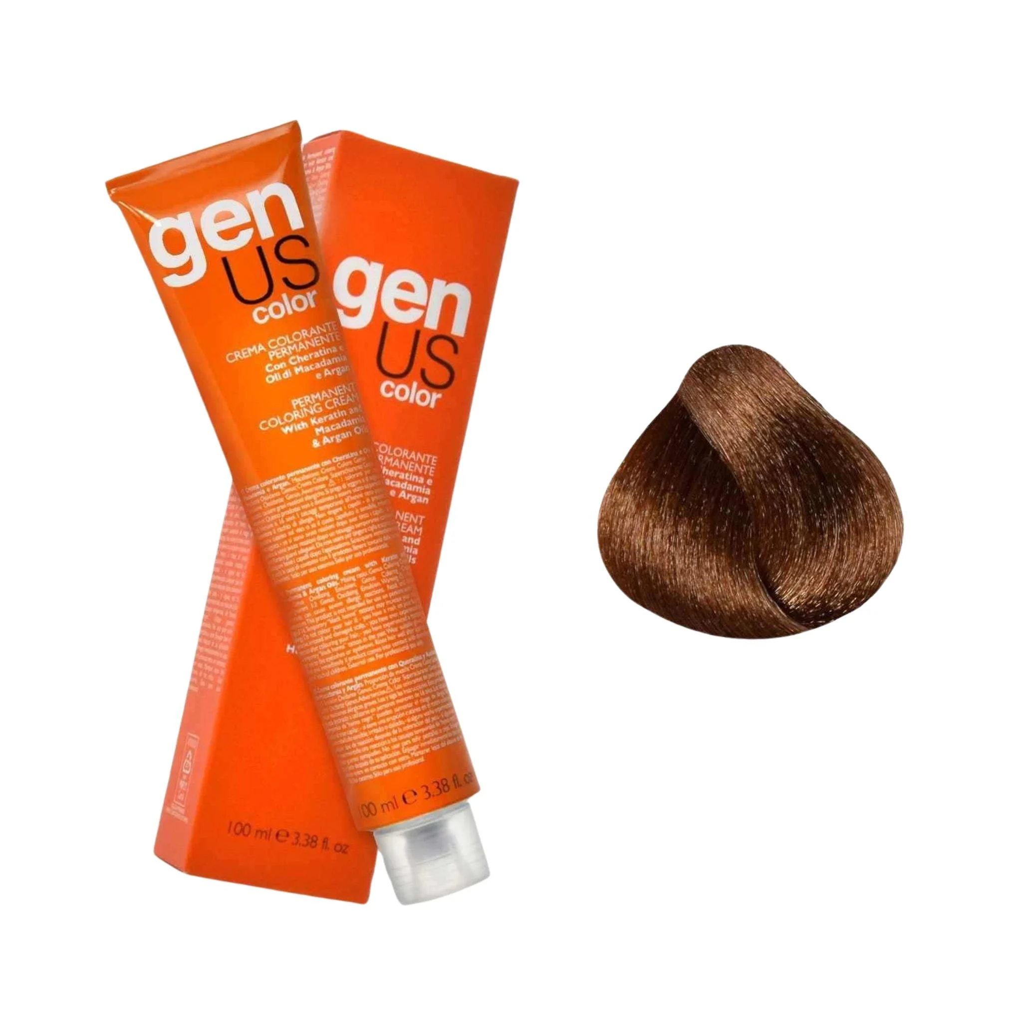 GenUs Color 8.32 Biondo Chiaro Beige - Crema Colorante Permanente - 100ml