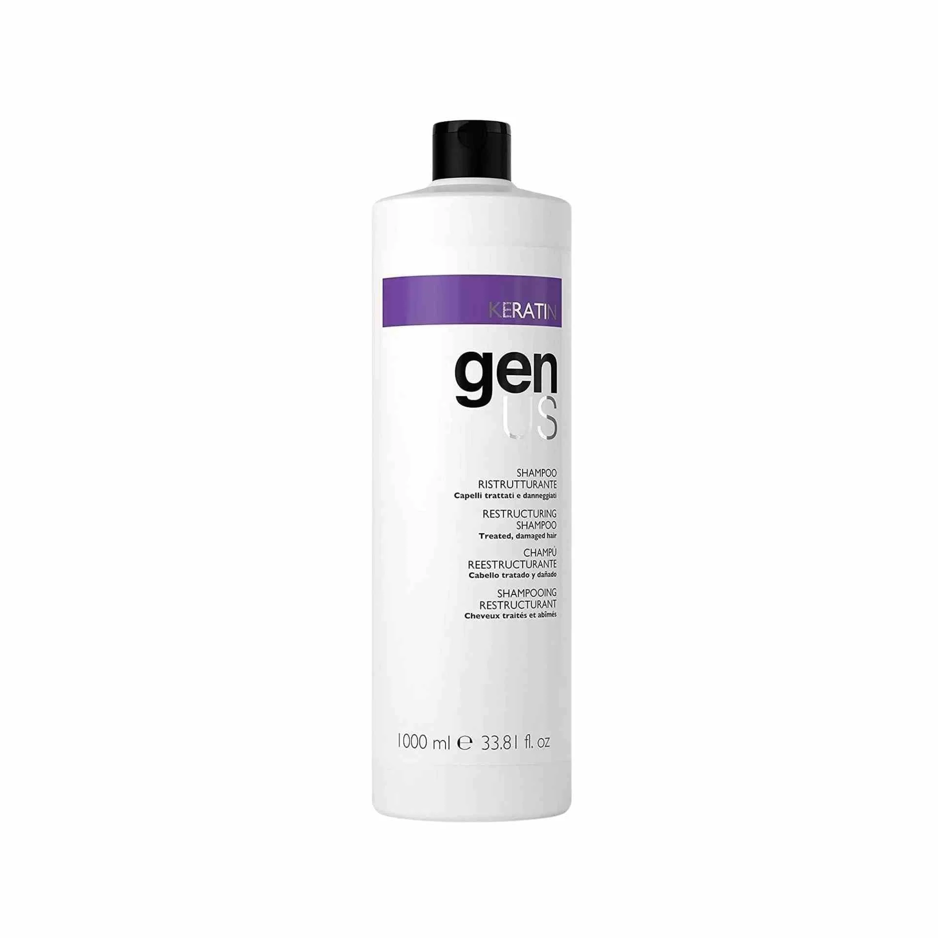 GenUs Keratin Shampoo Ristrutturante Capelli Trattati e Danneggiati - 1000ml