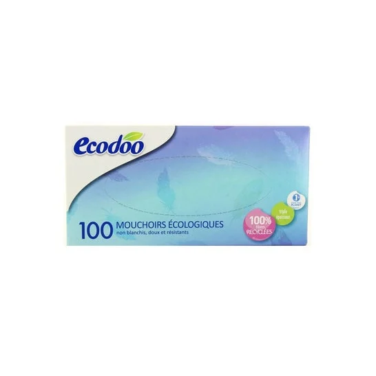 Ecodo Handkerchief Triplecaps Box 100% 100 pz