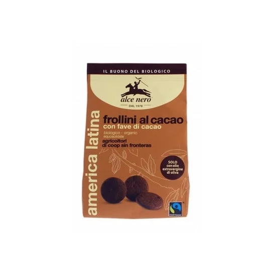 Alce Nero Galletas de Cacao con Granos de Cacao Bio 250g