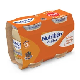 Nutriben arancione biscotto Pot Plat 2X190G