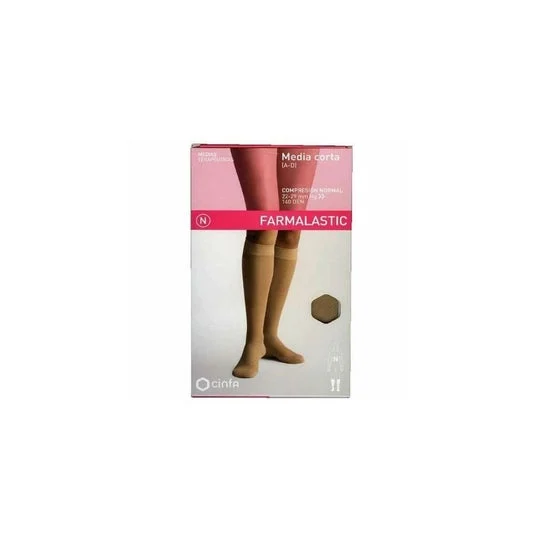 Calza Farmalastica corta (A-D) compressione normale T-medio beige 1 pz