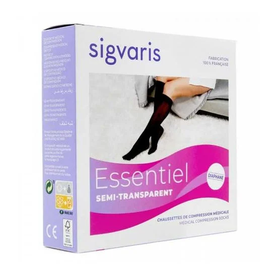Sigvaris 2 Essentiel Calza Semi Transparent Af Pa Dune MN 1 Paio