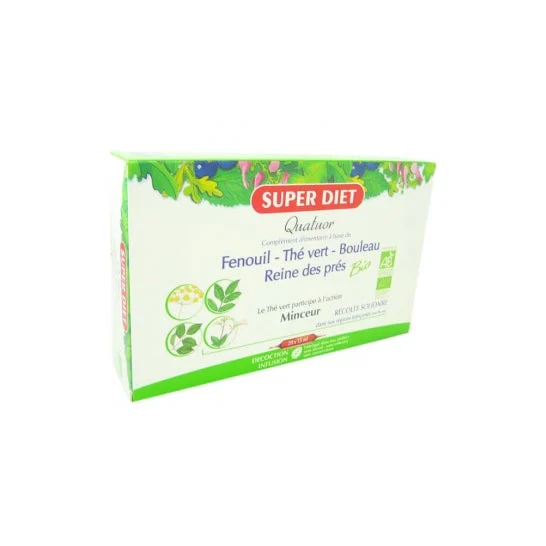 Super Dieta Quartetto Th? Biologico dimagrante verde 20 fiale da 15 ml