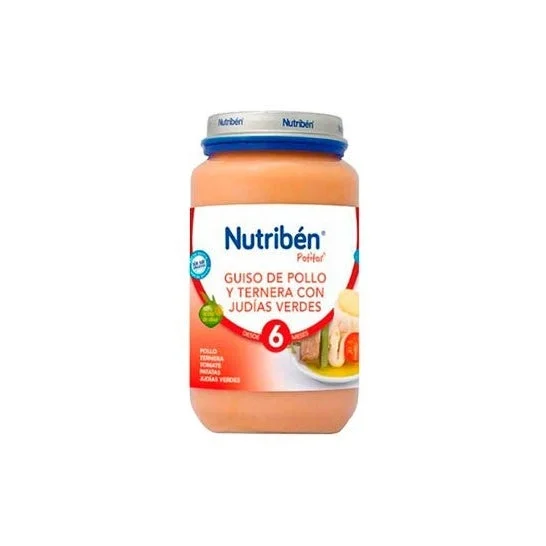 Stufato di pollo e vitello Nutribén™ con fagioli verdi 250g