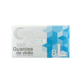 Luna Guantes Vinilo con Polvo Talla Grande 100uds