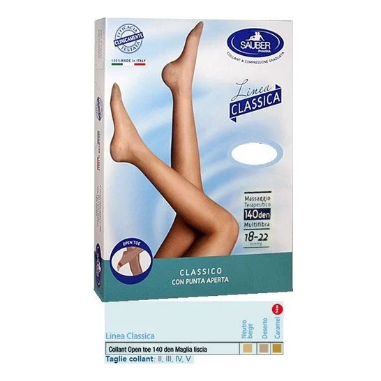 Sauber Collant Open Toe 140Den Liscia Neutro Beige 4 1 Unità