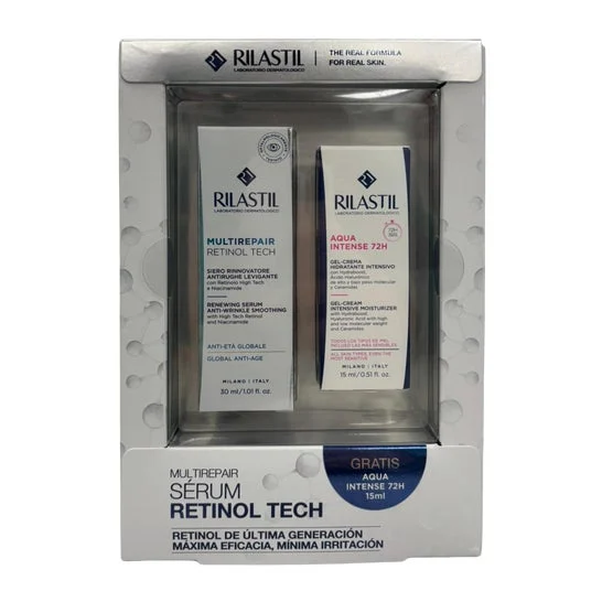 Rilastil Pack Regeneración Pro-Aging Dermatológica Retinol Tech 30 ml + Aqua Intense 72H 15 ml