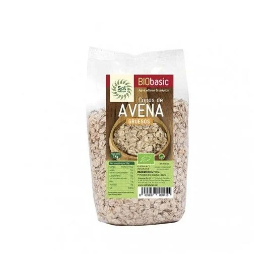Sol Natural Oat Flakes Fiocchi d'avena grossolani senza glutine Organic Family 1kg