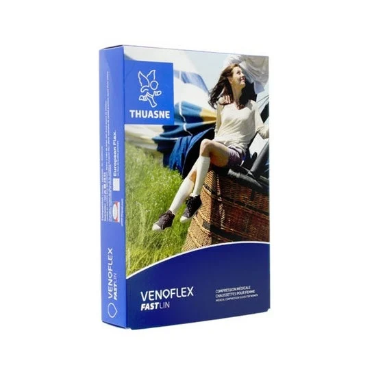 Thuasne Venoflex 2 Fast Lin Gambaletto Donna Naturale TN3 1 Paio