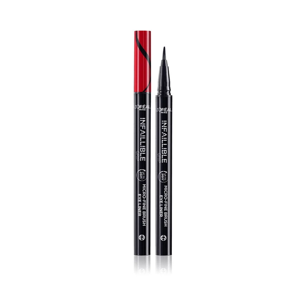 L'Oréal Paris Infaillible Grip 36H Eyeliner con pennello micro-fine 01 Obsidian Black 0,4 g