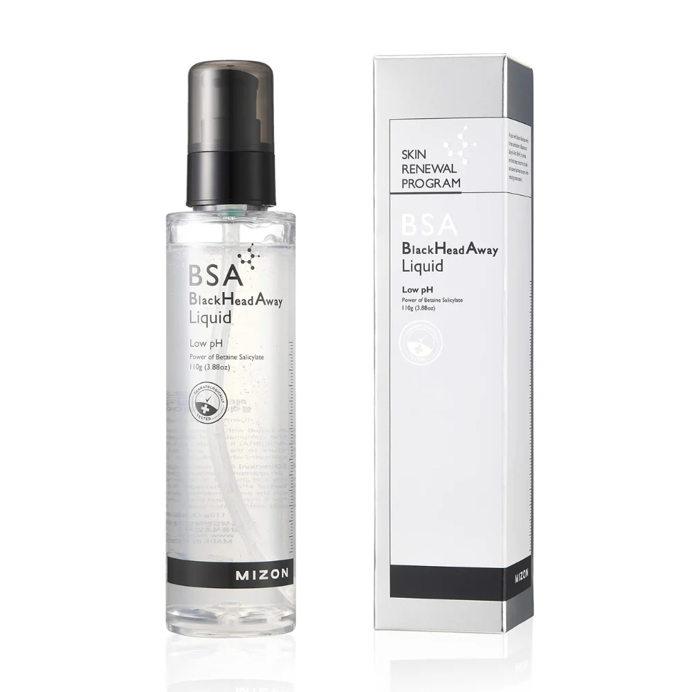 Mizon BSA BlackHead Away Liquid - Peeling cutaneo per punti neri - 110g