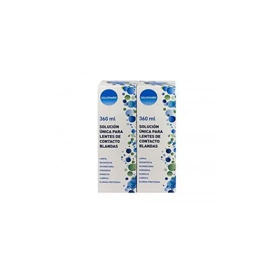 Solupharm soluzione unica per lenti a contatto morbide 2x360ml