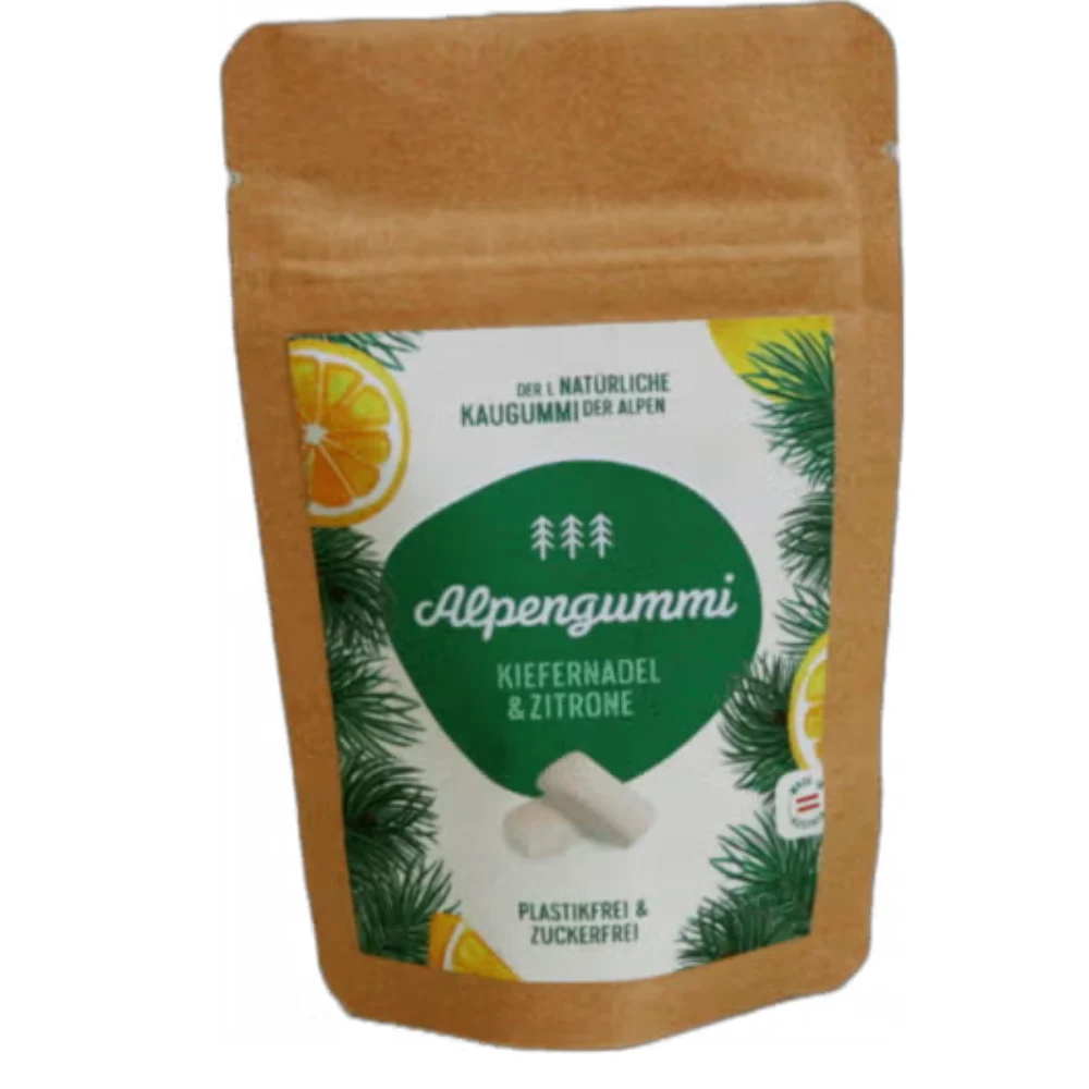 Alpengummi Gomme da Masticare - Aghi di Pino e Limone 12 g
