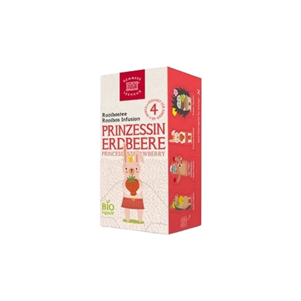 Demmers teehaus Quick-T BIO La tisana perfetta per le PICCOLE principesse Fragola, 25 bustine (50 g)