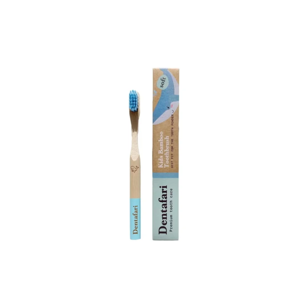 Dentafari Spazzolino da Denti in Bambù per Bambini, blu