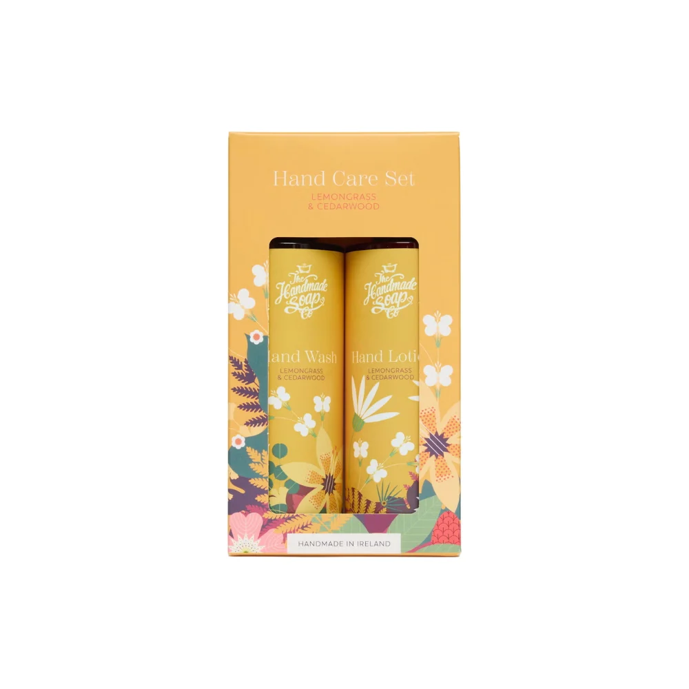 The handmade soap company Set per la cura delle mani - Lavabile a mano e lozione per le mani, Lemongras e Cedro