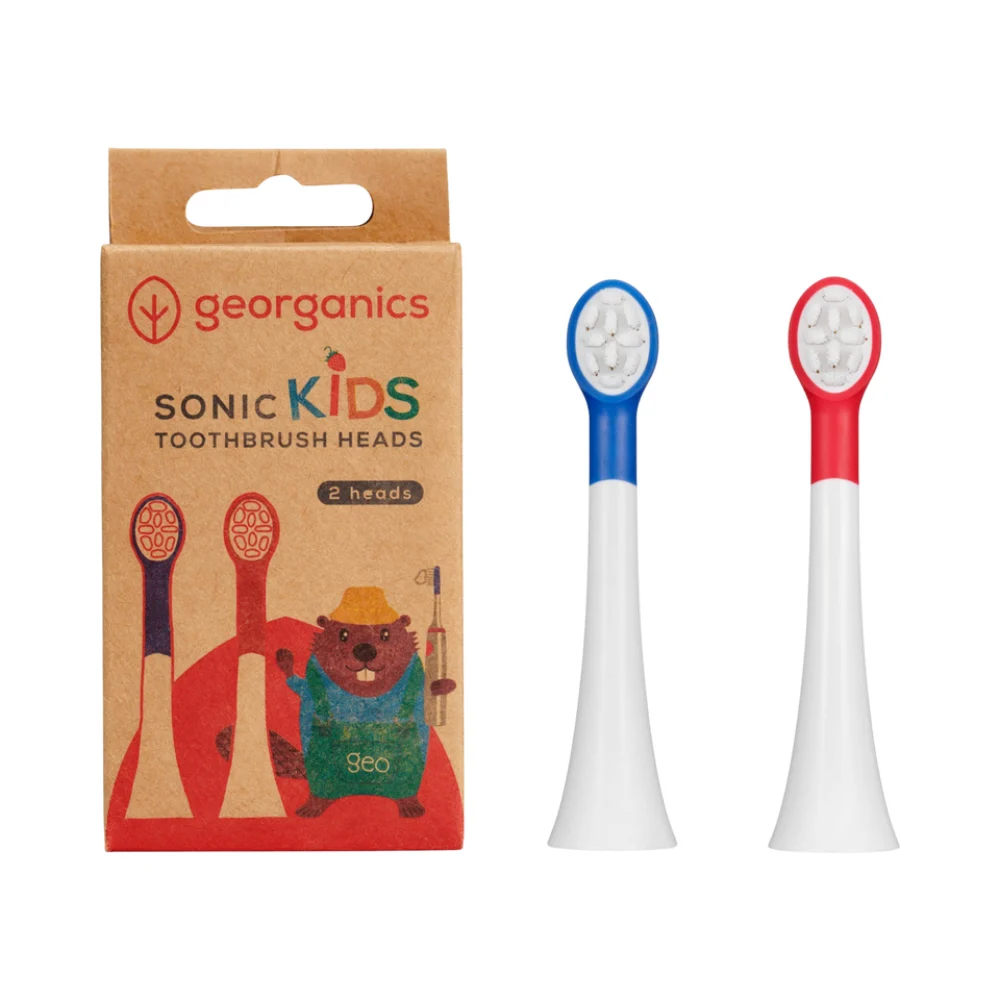 georganics Testine per spazzolino sonico geoper bambini 2 pezzi