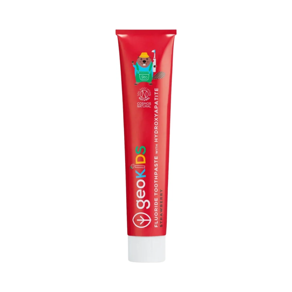georganics geoKIDS Dentifricio al Fluoro Fragola & Idrossiapatite, 75 ml