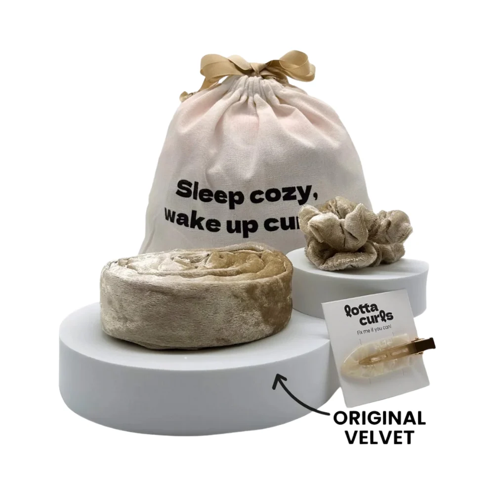 Lotta Set Arricciacapelli Original Velvet, Shiny Beige