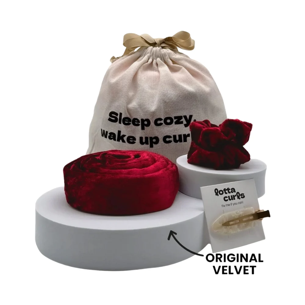 Lotta Set Arricciacapelli Original Velvet, Bordeaux Red
