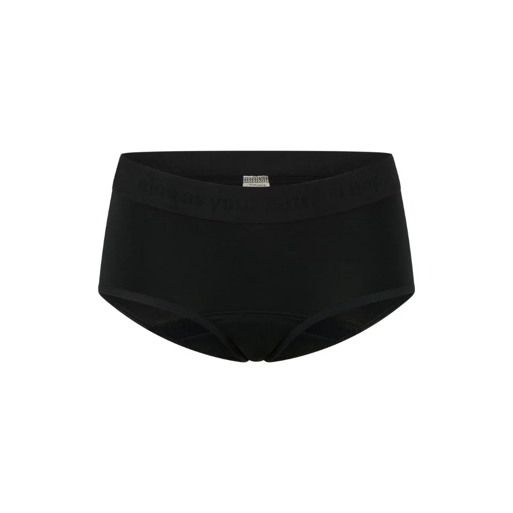 The Female Company Mutande Mestruali Hipster Cotton Basic Nero Ultra Forte, 36