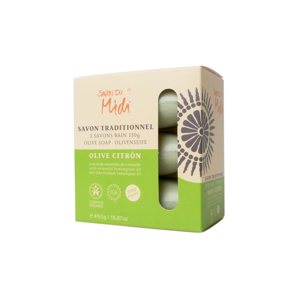 Savon Du Midi Set Di Saponi All'Oliva, Limone (450 G)