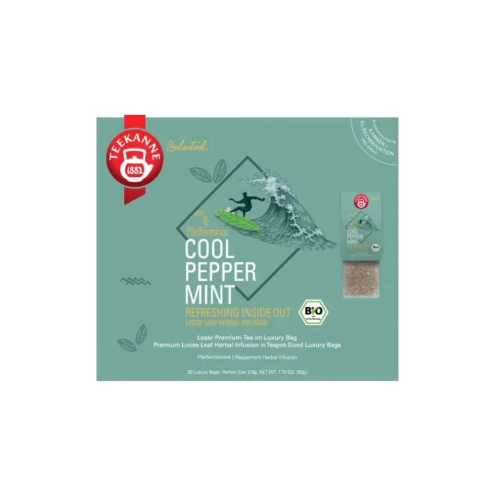 Teekanne Borsa Bio Luxury - Menta piperita fresca, 20 bustine (50 g)