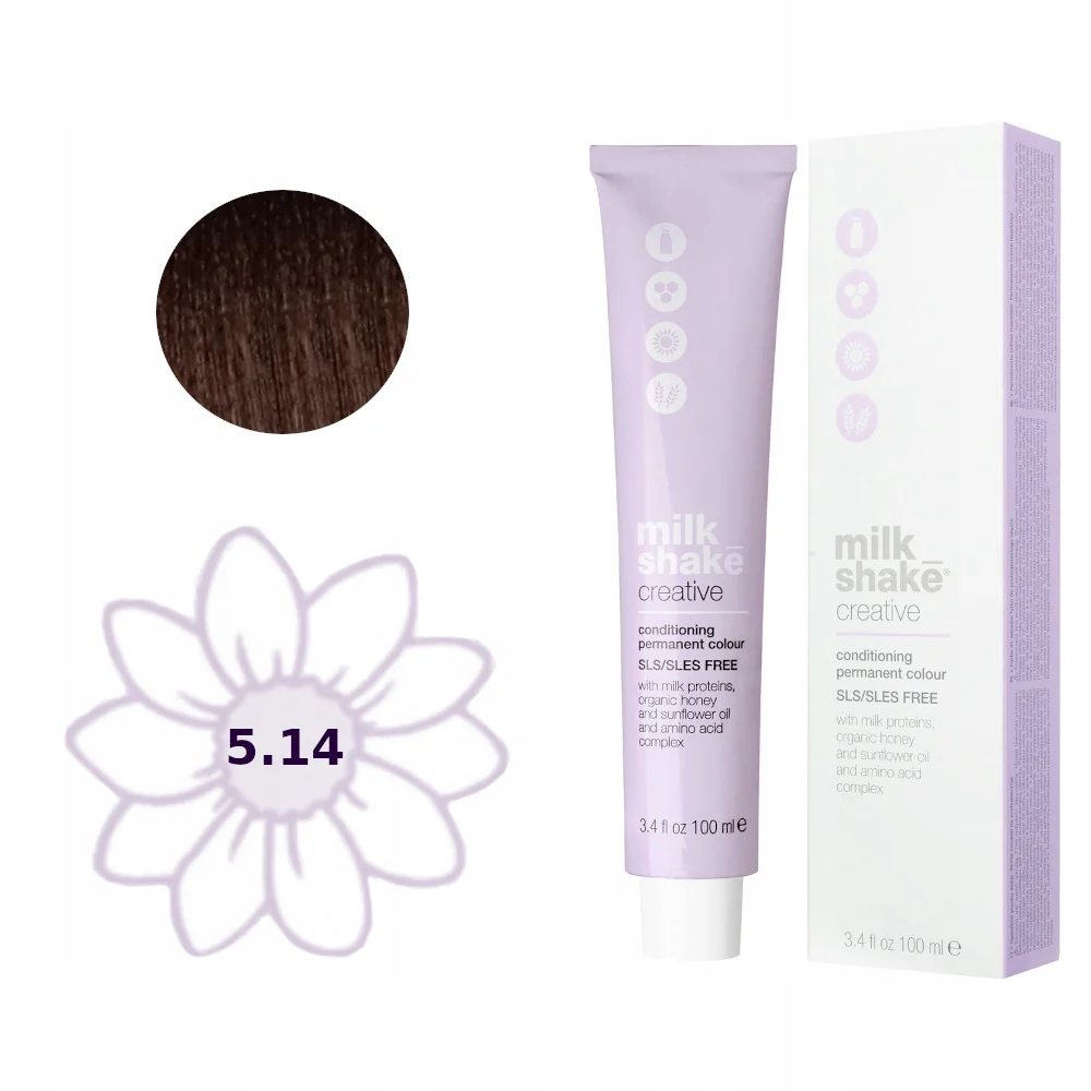Milk Shake Creative - 100 ml Tintura Crema capelli 5,14 | 5AC || Marrone chiaro rame scuro cenere