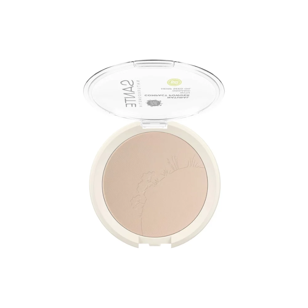 Sante Natural cipria compatta Opacizzante, 01 Cool Ivory (9 g)