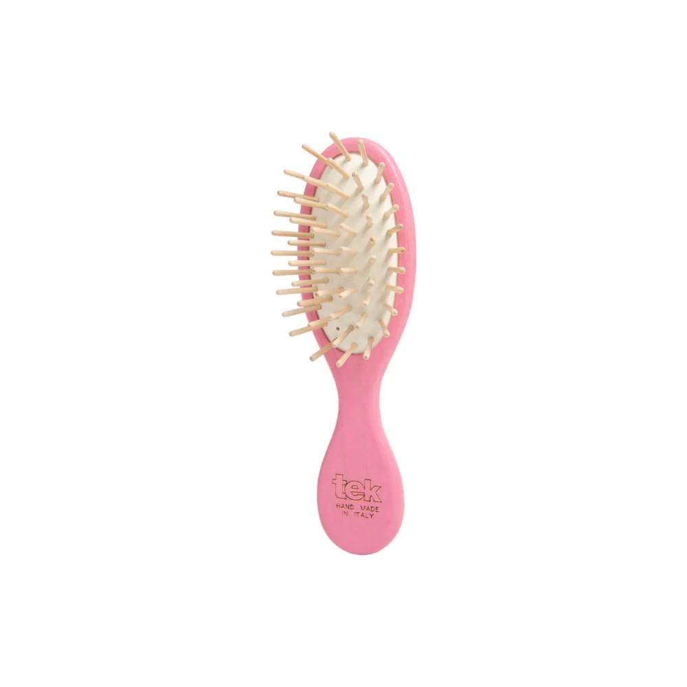 Tek Spazzola Ovale Piccola da Borsetta, Rosa