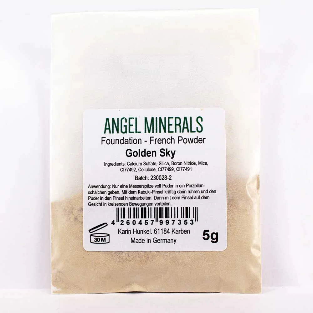 Angel minerals French Fondotinta in polvere Ricarica Golden Sky (5 g)