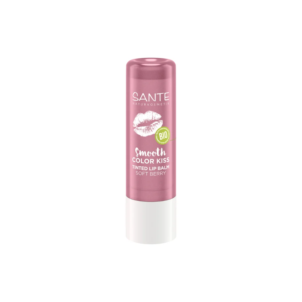 Sante Balsamo labbra liscio colorato Kiss, soft Berry (4,80 ml)