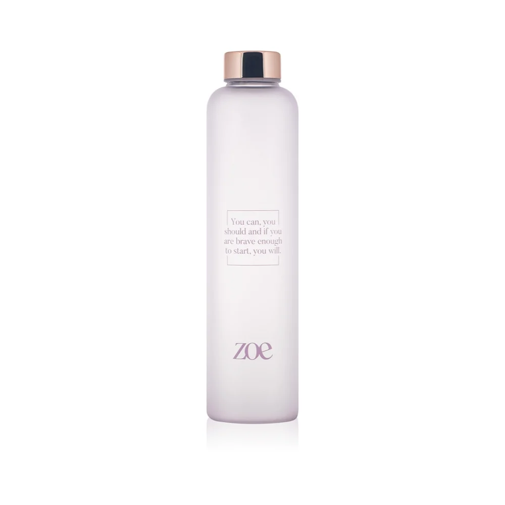 ZOE Quote Glass bottiglia d'acqua in vetro colore viola 750 g