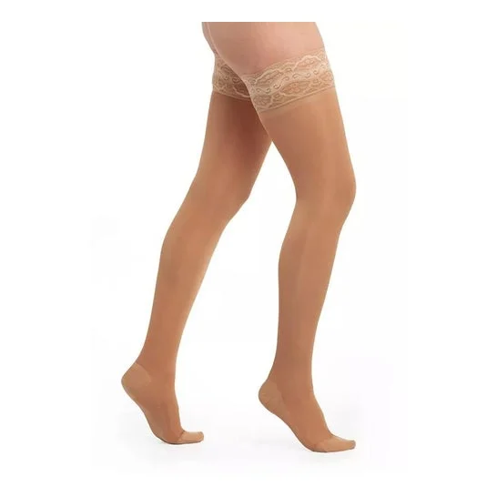 Calza corazzata lunga opaca A-F compressione normale beige dimensione 2