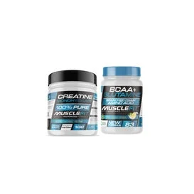 MuscleFit Pack Glutamina + BCAA´s Limón 500g + Creatina Monohidrato 300g + Shaker
