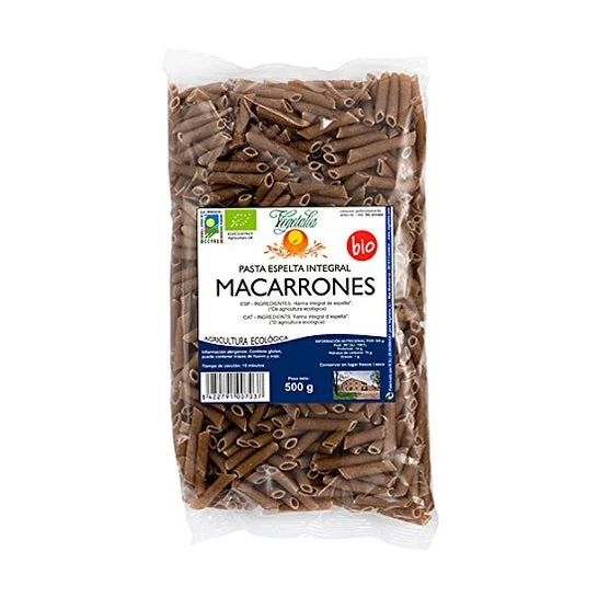 Vegetalia Macarrones Espelta Integal 500 g