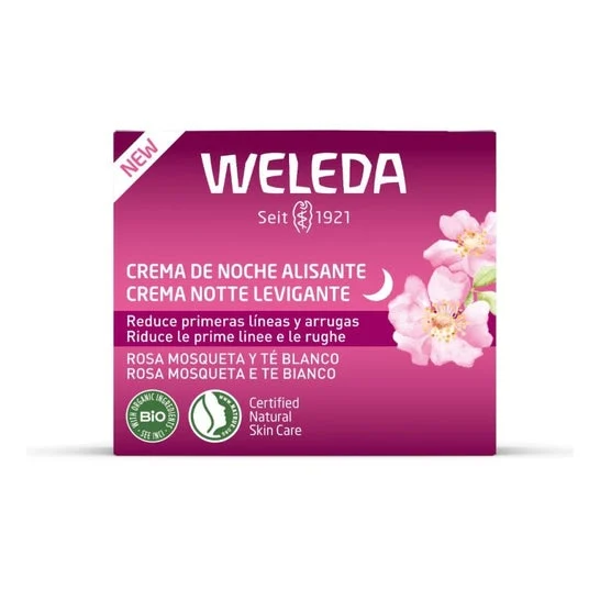 Weleda Crema de Noche Alisante Rosa Mosqueta y Té Blanco 40 ml