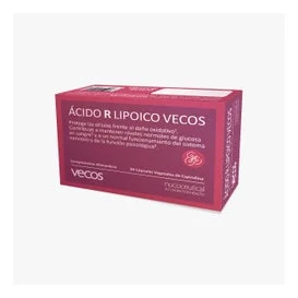 Vecos Nucoceuticals Ácido R alfa lipóico 600mg 30caps