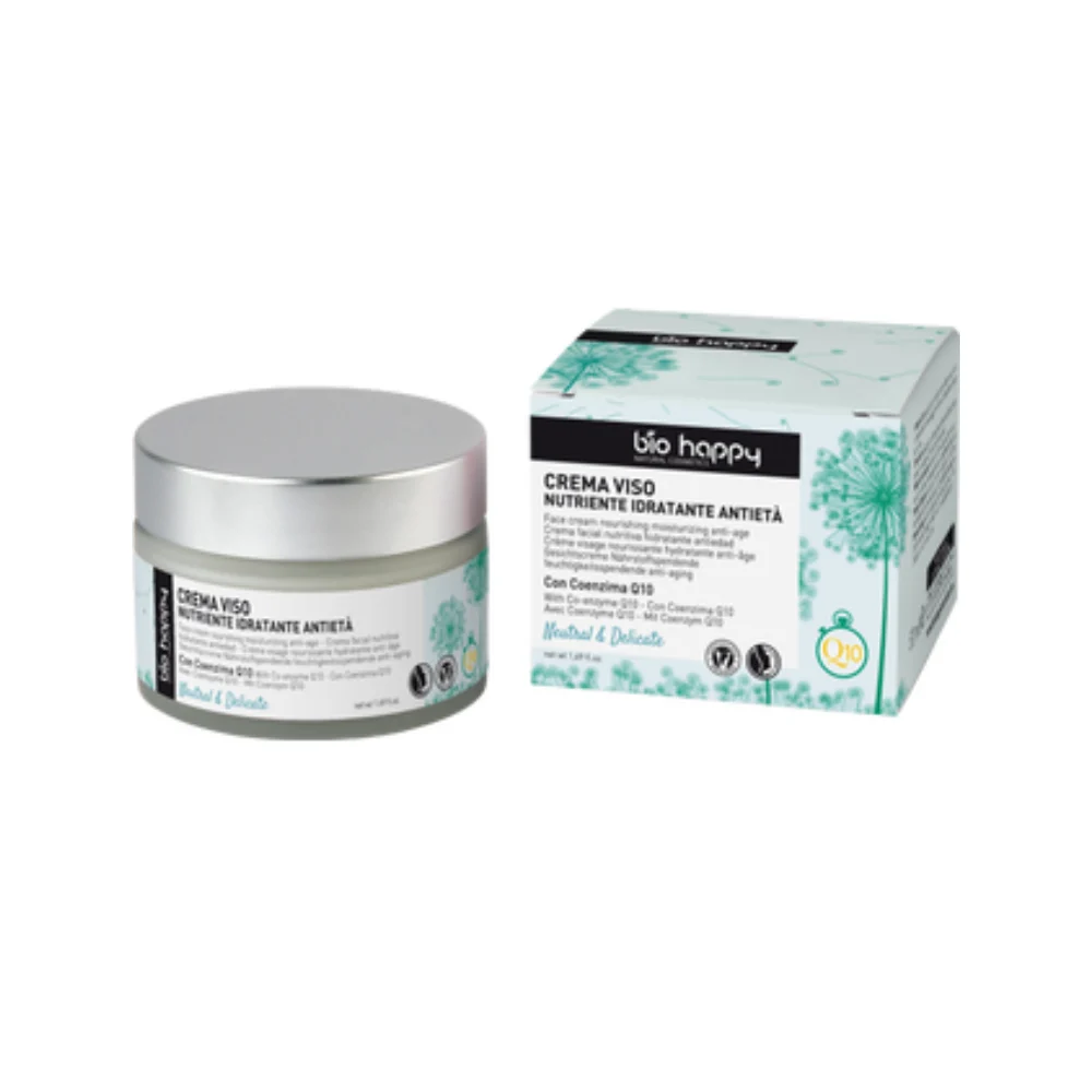 Bio happy Neutro & Delicato Crema Viso Antietà con Coenzima Q10, 50 ml