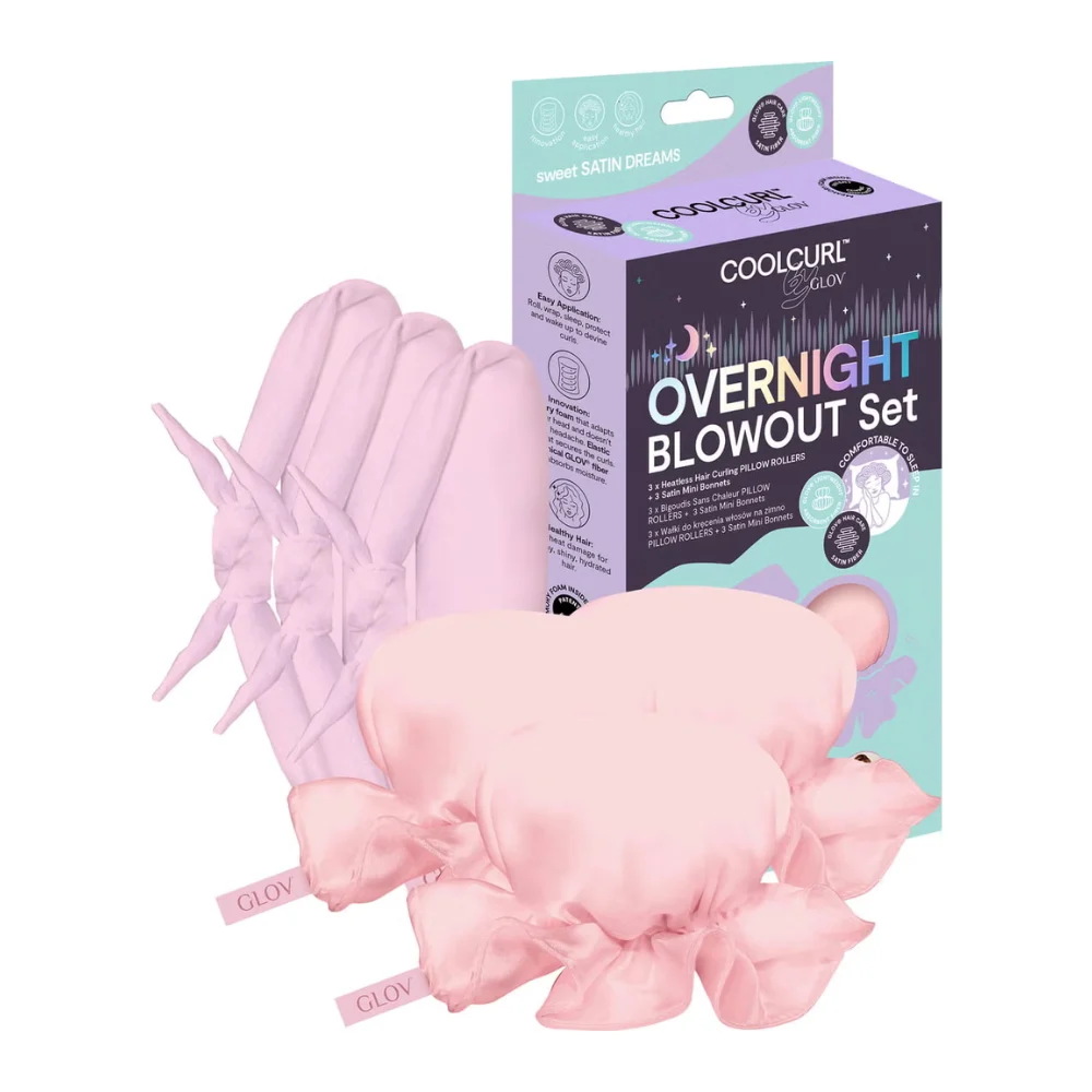 Glov COOL™ Overnight Blowout Set, rosa Crea delle splendide onde senza calore o sostanze chimiche